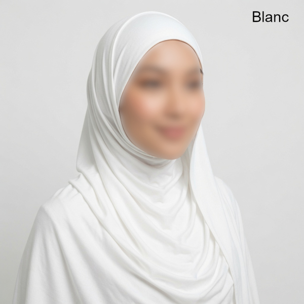 Hijab bonnet intégré simple - Jersey