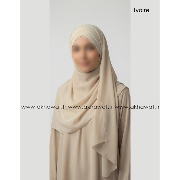 Ready to wear - Crossed hijab - Crepe & Viscose