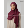 Hijab bonnet intégré croisé - Bi-matière