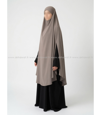 Khimar Cape avec fentes - Soie de Médine - 145 cm