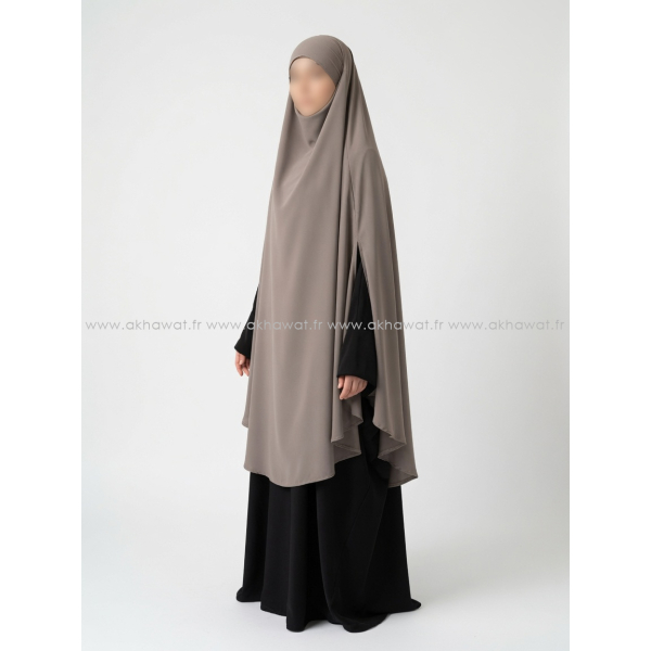 Khimar Cape avec fentes - Soie de Médine - 145 cm