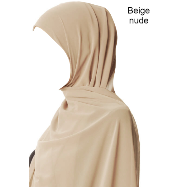 Hijab mousseline crêpe - 170x70 cm