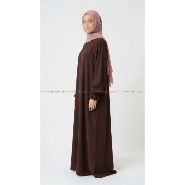 Abaya évasée manches tulipe - Soie de Médine
