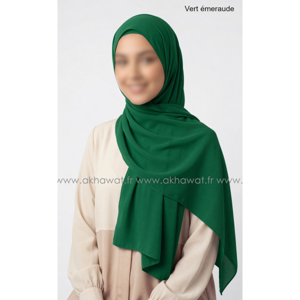Hijab mousseline crêpe - 170x70 cm