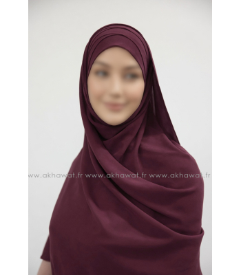 Hijab bonnet plissé - Tout mousseline crêpe