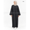 Abaya molleton - manches droites