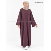 Abaya molleton - manches droites