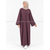 Abaya molleton - manches droites