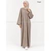 Abaya molleton - manches droites