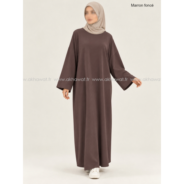 Abaya molleton - manches droites