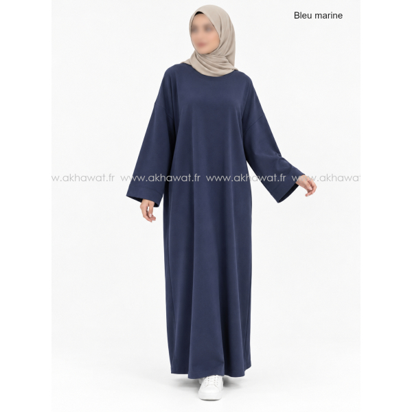 Abaya molleton - manches droites