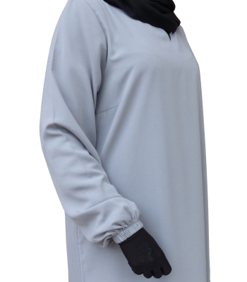 Abaya manches élastiquées - Microfibre léger - El bassira
