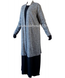 Long cardigan - heather fabric