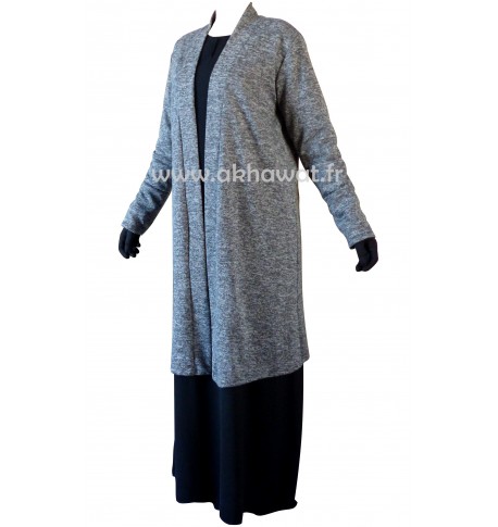 Long cardigan - heather fabric