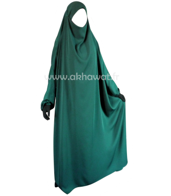 Jilbab 1 pièce , Topaze , noir , El bassira