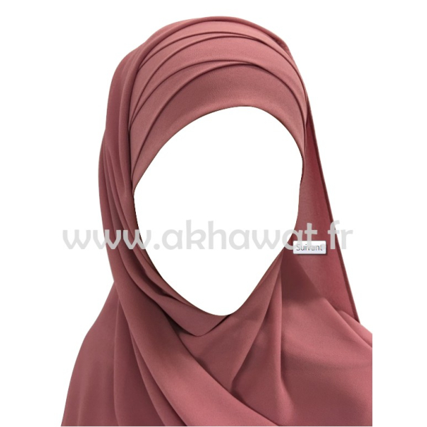 Hijab plissé prêt à enfiler - Mousseline crêpe