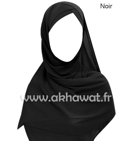 Ready to wear - Crossed hijab - Crepe & Viscose