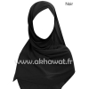 Hijab bonnet intégré croisé - Bi-matière
