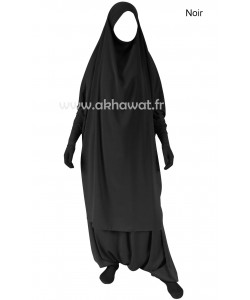 Stretch sleeves Jilbab with harem pants - Light microfibre
