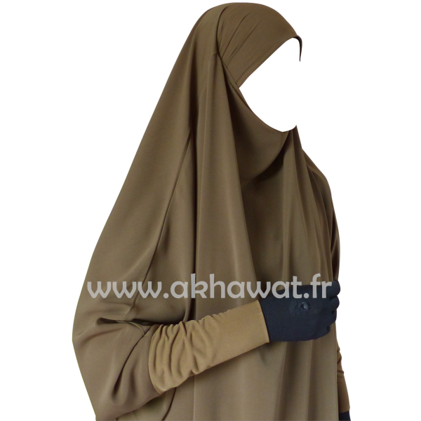 Jilbab manches serrées - 2 pièces sarouel - Microfibre léger