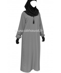 Abaya ample avec élastique - Microfibre de Dubaï - Alhaya