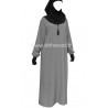 Abaya ample avec élastique - Microfibre de Dubaï - Alhaya