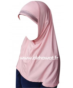 Hijab 1 pièce pour fille - Chevron