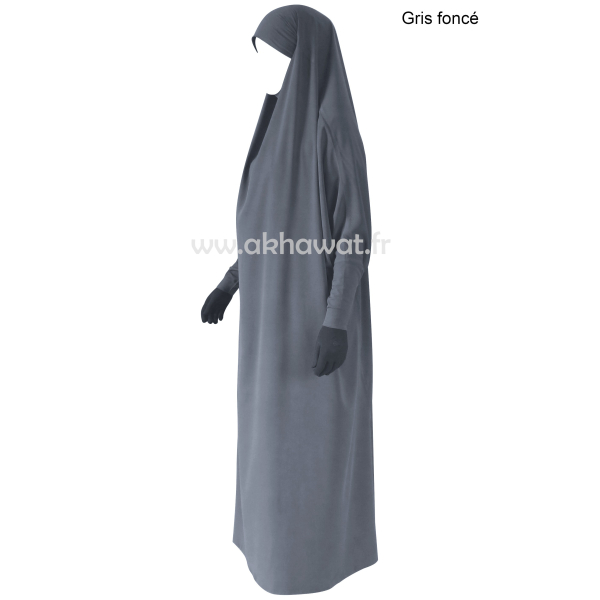 Jilbab manches serrées - 1 pièce - Microfibre léger