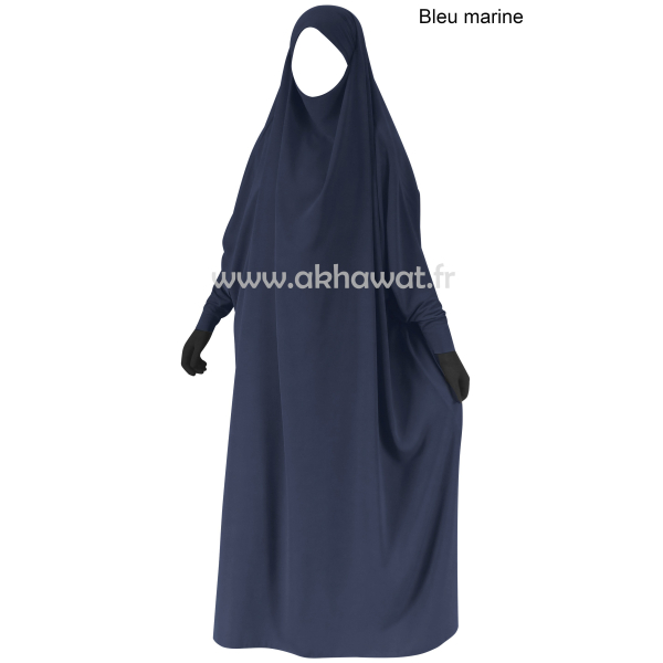 Jilbab manches serrées - 1 pièce - Microfibre léger