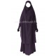Jilbab manches lycra - 2 pièces papillon jupe - Microfibre Léger