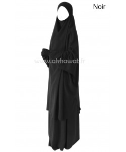 French Jilbab with flared skirt - Light microfiber