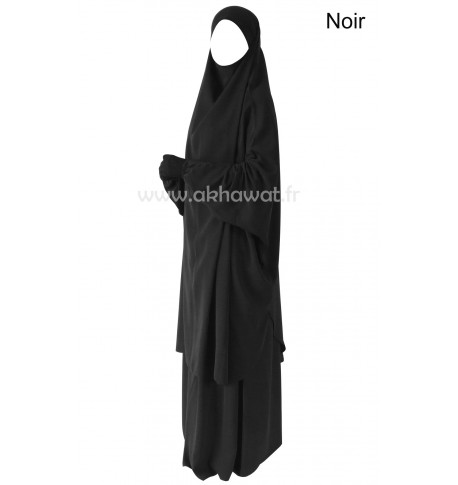 French Jilbab with flared skirt - Light microfiber