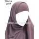 Grand hijab opaque - Mousseline crêpe